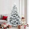 vidaXL &Aacute;rvore de Natal Artificial Articulada Nevado Flocked Branco