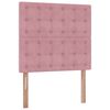 vidaXL Estrutura de cama otomana com colch&otilde;es 80x200 cm veludo rosa