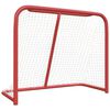 vidaXL Baliza de h&oacute;quei 183x71x122 cm poli&eacute;ster vermelho e branco