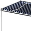 vidaXL Toldo autom&aacute;tico independente 300x250 cm azul e branco