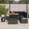 vidaXL Conjunto de Sof&aacute; de Jardim 8 pcs Preto Rattan Sint&eacute;tico