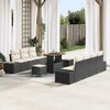 vidaXL Conjunto de Sof&aacute; de Jardim 10 pcs Preto Rattan Sint&eacute;tico