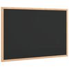 vidaXL Quadro negro com moldura em madeira de pinho maci&ccedil;o preto 60x40 cm