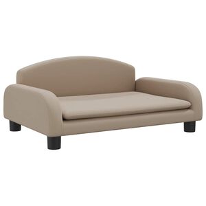 vidaXL Cama para c&atilde;es 70x45x30 cm couro artificial cappuccino
