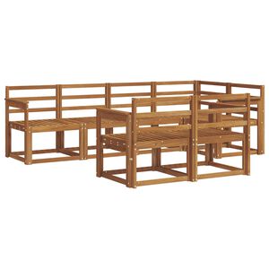 vidaXL Conjunto de Sof&aacute;s para Exterior 7 pcs Natural