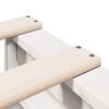 vidaXL Cama com estante sem colch&atilde;o 140x200 cm pinho maci&ccedil;o branco