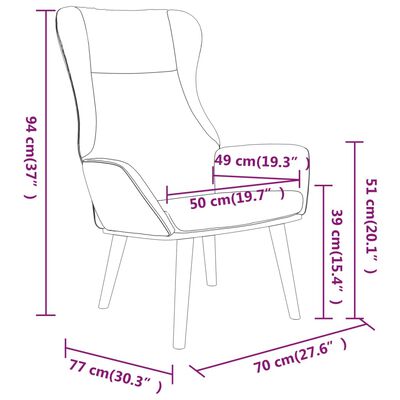 vidaXL Cadeira de descanso tecido cinzento-acastanhado