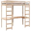 vidaXL Estrutura de cama loft Natural 90 x 200 cm