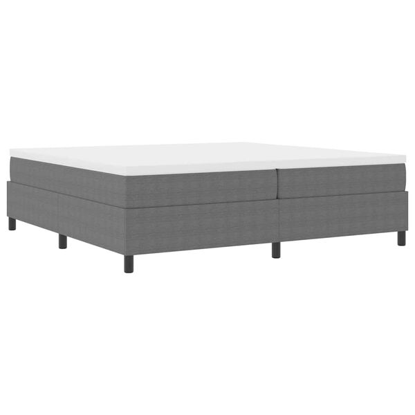 vidaXL Cama Box Cinza Claro e Branco 200 x 200 cm