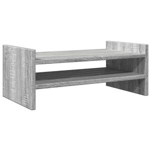 vidaXL Suporte monitor 50x27x20cm derivados de madeira cinzento sonoma