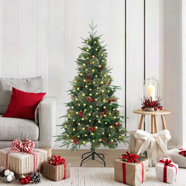 vidaXL &Aacute;rvore de Natal Articulada Artificial Verde 150 cm PE e PVC