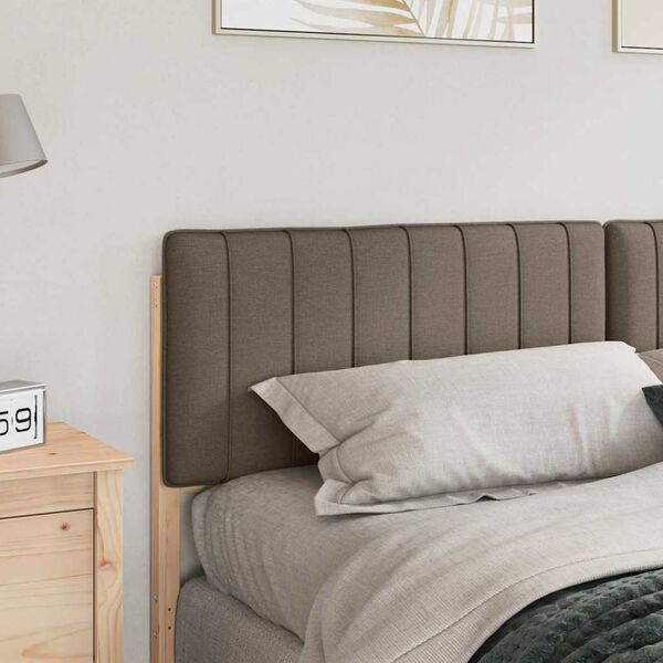 vidaXL Cabeceira estofada com cabeceira Marrom e Taupe 200 cm