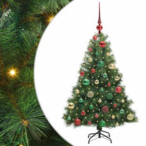 vidaXL &Aacute;rvore de Natal Artificial com 150 LEDs Verde 120 cm PE e PVC