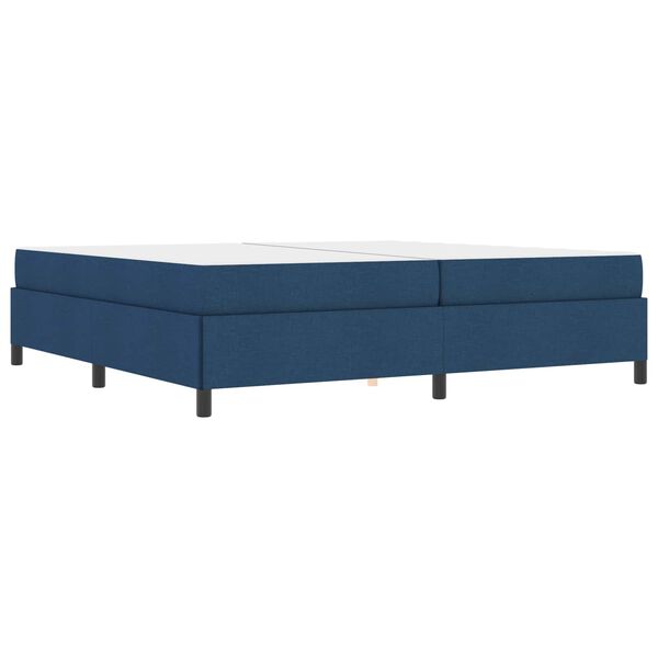 vidaXL Cama Box com colch&atilde;o Azul 200 x 200 cm tecido