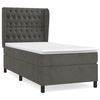 vidaXL Cama com molas/colch&atilde;o 80x200 cm veludo cinza-escuro