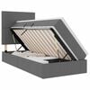 vidaXL Cama de Armazenamento LED com Colch&atilde;o Cinzento-Escuro