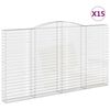 vidaXL Cestos gabi&atilde;o arqueados 15 pcs 400x30x220/240 ferro galvanizado