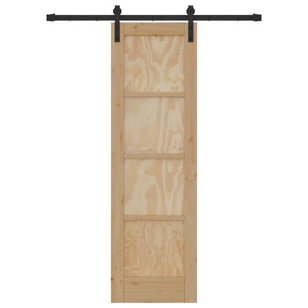 vidaXL Porta Deslizante Castanho 61 x 198,5 cm