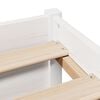 vidaXL Cama com estante sem colchão 75x190 cm pinho maciço branco
