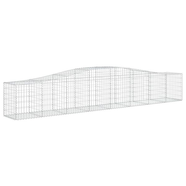 vidaXL Cestos gabião arqueados 20pcs 400x50x60/80 cm ferro galvanizado