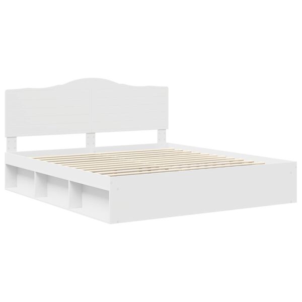 vidaXL Estrutura da Cama com cabeceira Branco 200 x 200 cm