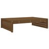 vidaXL 2 pcs conjunto lounge de jardim pinho maci&ccedil;o castanho-mel
