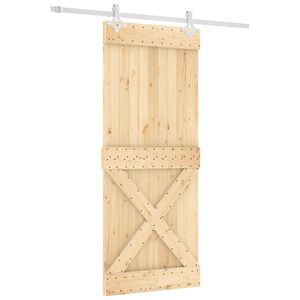 vidaXL Porta Deslizante 85 x 210 cm Natural e Branco