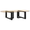 vidaXL P&eacute;s para mesa de centro em forma de T, 2 pe&ccedil;as, preto, 60x25x(30-31) cm, a&ccedil;o