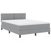 vidaXL Cama Box com colch&atilde;o Cinzento-claro 160 x 200 cm tecido