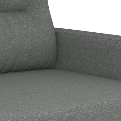 vidaXL 3 pcs conjunto de sofás com almofadas tecido cinzento-escuro