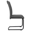 vidaXL Cadeiras de jantar cantilever 2 pcs tecido cinzento-escuro