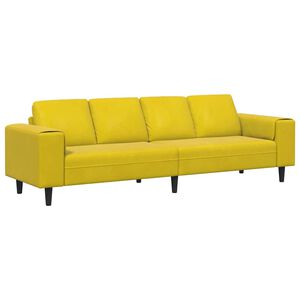 vidaXL Sof&aacute; de Sala de Estar Amarelo 250 x 77 x 76 cm