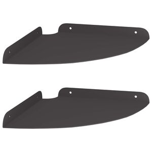 vidaXL Prateleira Flutuante de Canto 2 pcs Preto 24 x 24 x 2 cm