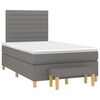 vidaXL Cama boxspring com colch&atilde;o 120x190 cm tecido preto
