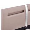 vidaXL Estrutura de cama c/ LEDs 120x200cm couro artificial cappuccino