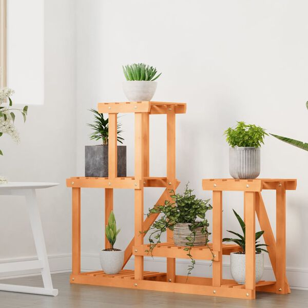 vidaXL Suporte de plantas 90x25x73,5 cm madeira de abeto maciça