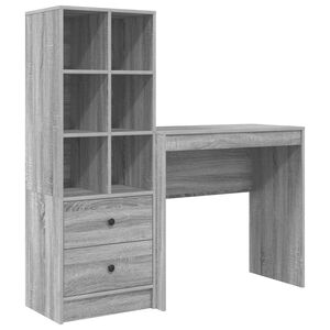 vidaXL Mesa Cinza Sonoma 125,5 x 40 x 127 cm 2 unid.