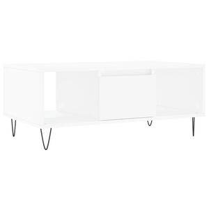 vidaXL Mesa de centro 90x50x36,5 cm derivados de madeira branco