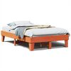 vidaXL Cama sem colch&atilde;o 135x190 cm madeira pinho maci&ccedil;a castanho-mel