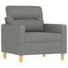 vidaXL Poltrona 60 cm tecido cinzento-escuro