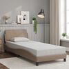 vidaXL Estrutura de cama Dover 90x200 cm couro artificial cappuccino