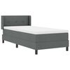 vidaXL Cama Box com colch&atilde;o Cinza Escuro 200 x 100 cm tecido