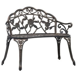 vidaXL Banco bistr&ocirc; 100 cm alum&iacute;nio fundido bronze