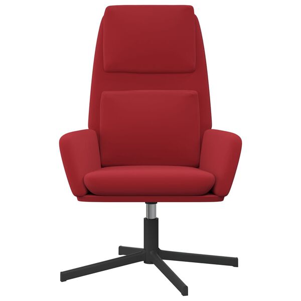 vidaXL Cadeira de descanso veludo vermelho tinto
