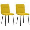 vidaXL Cadeiras de jantar 2 pcs veludo amarelo