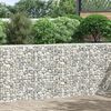 vidaXL Canteiro elevado/cesto gabi&atilde;o trap&eacute;zio 150x20x100cm a&ccedil;o galvan.