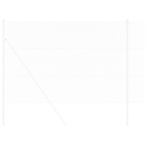 vidaXL Cerca Hexagonal Prateado 1,6 x 50 m Aço galvanizado