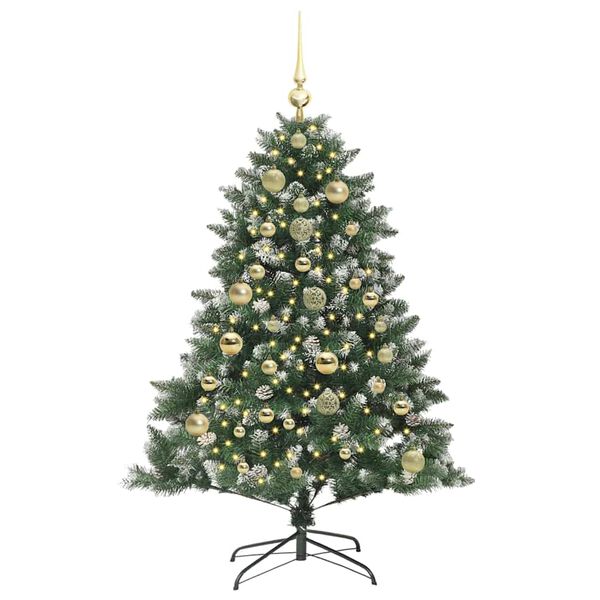 vidaXL &Aacute;rvore de Natal Artificial Verde 150 cm PVC, Pl&aacute;stico e A&ccedil;o