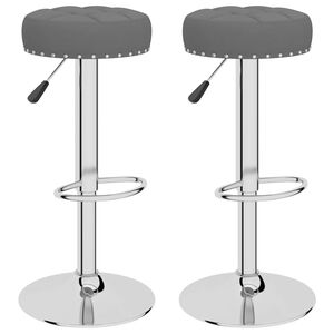 vidaXL Bancos de bar 2 pcs tecido cinzento-escuro