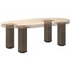 vidaXL P&eacute;s para mesa de centro 4 pe&ccedil;as a&ccedil;o natural 42-44 cm a&ccedil;o